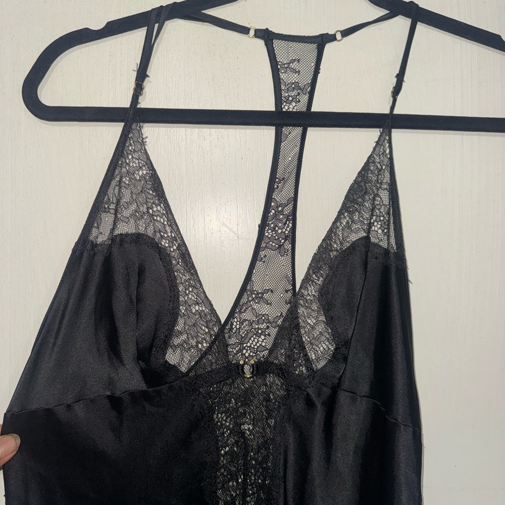 Victoria's Secret Black Lace Slip Dress ((no size tag)) - Picture 2 of 13